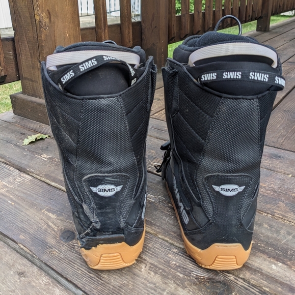 Men's Snowboard Boots black Sims CALIBER size 9 - Picture 2 of 4